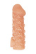 Насадка Kokos Cock Sleeve L с подхватом мошонки и с шипиками, телесная