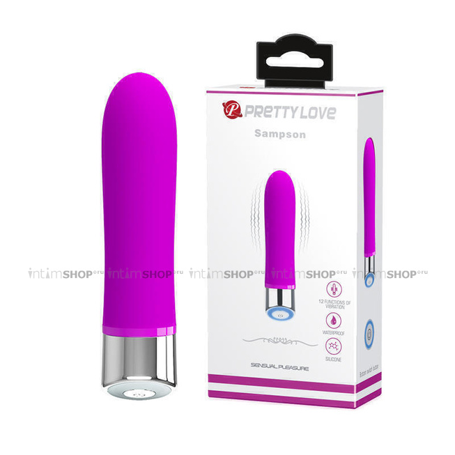 Минивибромассажер-пуля PrettyLove Sampson, фиолетовый от IntimShop