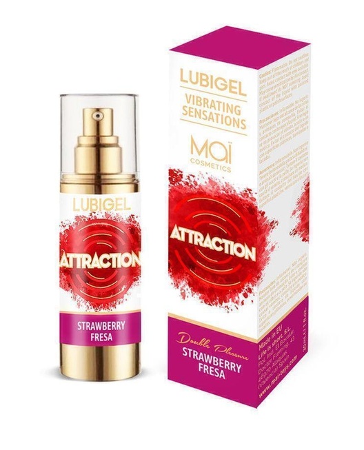 Жидкий вибратор Lubigel Mai Cosmetics Attraction Клубника, 30мл - фото 1