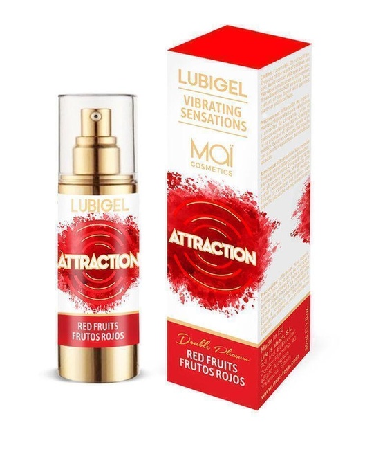 фото Жидкий вибратор Lubigel Mai Cosmetics Attraction Красные фрукты, 30 мл