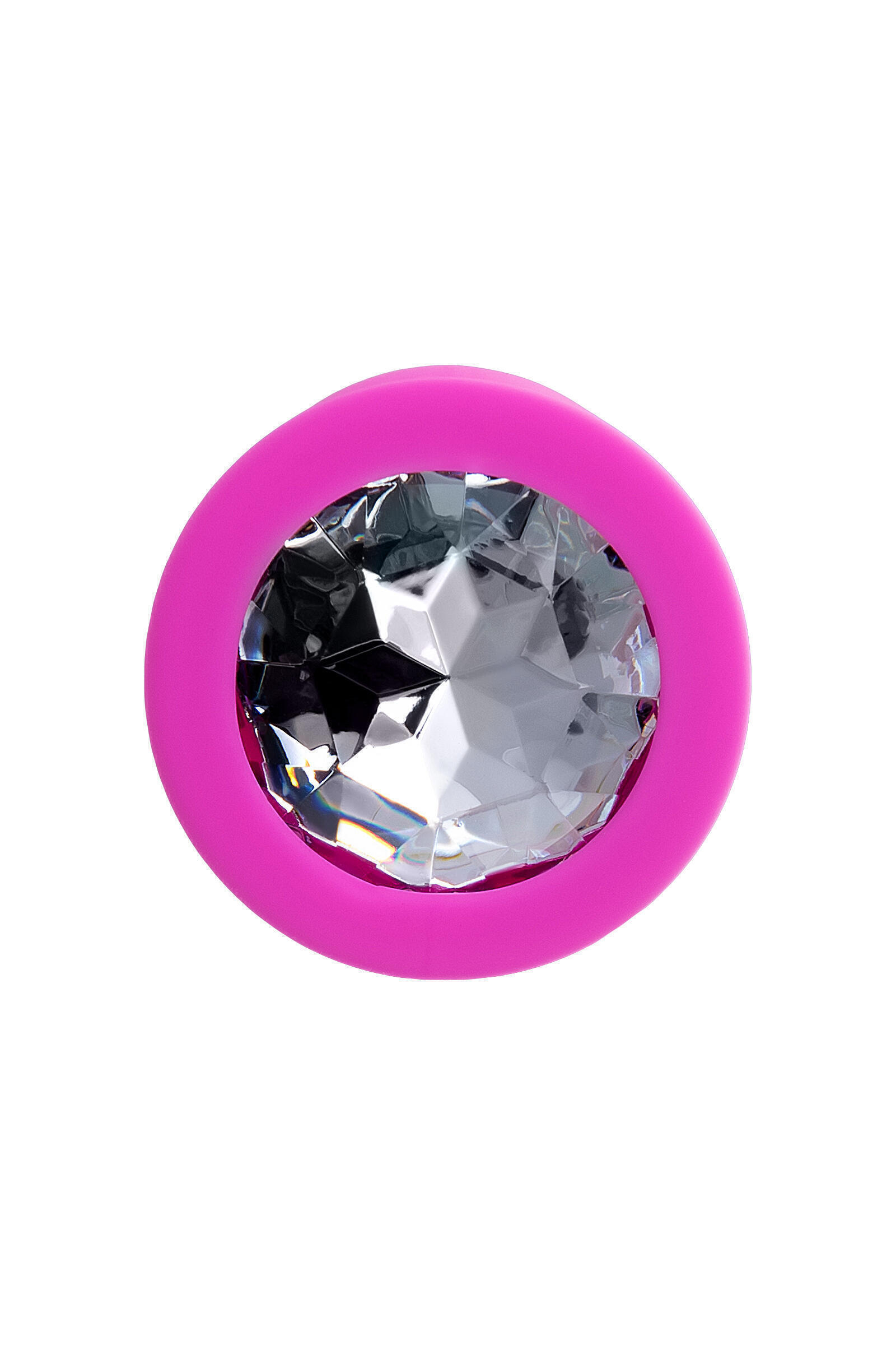 Анальная пробка с бесцветным кристаллом ToDo by Toyfa Brilliant 7 см, розовая
