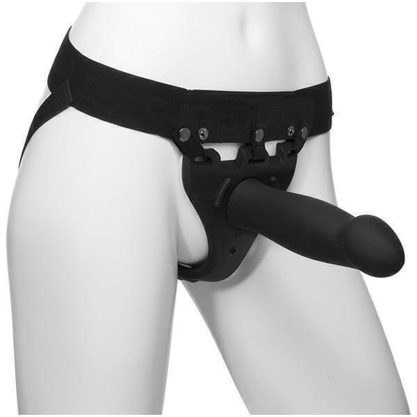 фото Универсальный полый вибрострапон с пультом ДУ Doc Johnson Body Extensions™ BE Risque Black