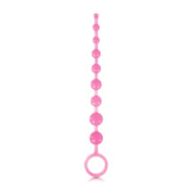 Анальная цепочка NSnovelties Firefly Pleasure Beads, светящаяся в темноте, розовый