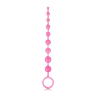 Анальная цепочка NSnovelties Firefly Pleasure Beads, светящаяся в темноте, розовый
