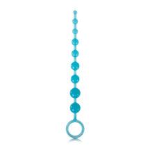 Анальная цепочка NSnovelties Firefly Pleasure Beads, светящаяся в темноте, голубой