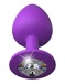Анальная пробка со стразом Pipedream Fantasy For Her Little Gem, Large, фиолетовый