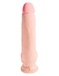 Фаллоимитатор Pipedream на присоске с мошонкой King Cock Plus Triple Density 26.7 см, телесный 