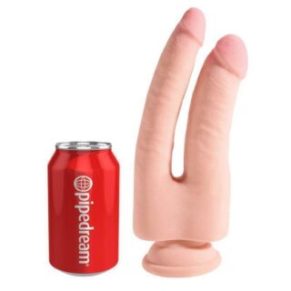 Фаллоимитатор на присоске Тройная плотность King Cock Plus 9.5 Triple Density Double Penetrator Pipedream