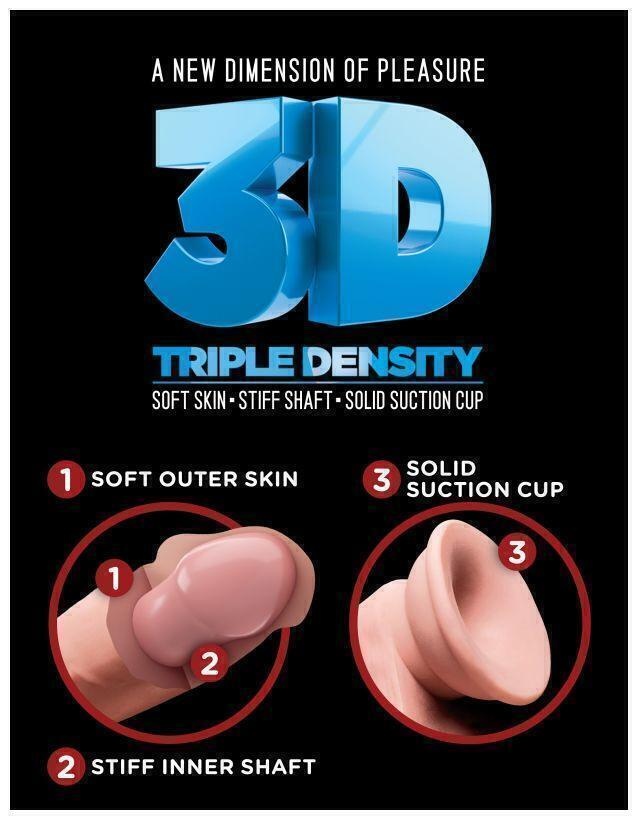 Фаллоимитатор Pipedream King Cock Plus Triple Density 17.7 см, телесный