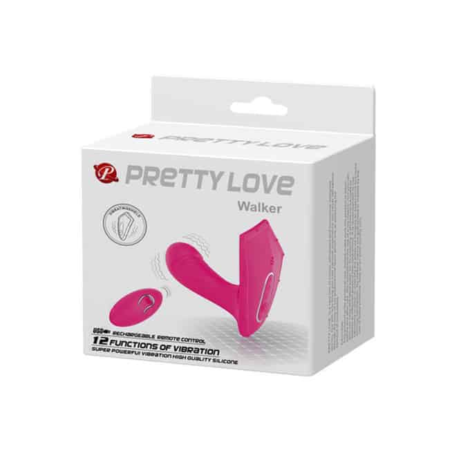 Вибровкладка в трусики с пультом ДУ Pretty Love Walker, розовый от IntimShop