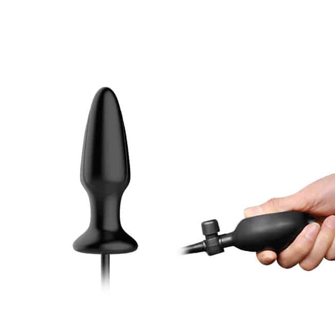 Анальная пробка с эффектом увеличения Baile Mr. Play Inflatable Anal Plug, черная от IntimShop