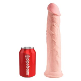 Фаллоимитатор Pipedream на присоске King Cock Plus Triple Density, 28 см, телесный