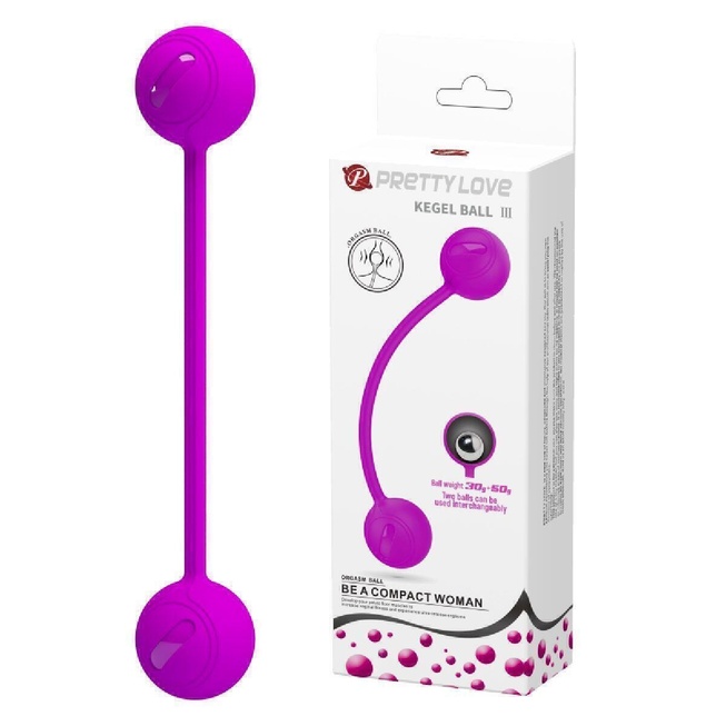 Вагинальные шарики Pretty Love Kegel Ball III, фуксия