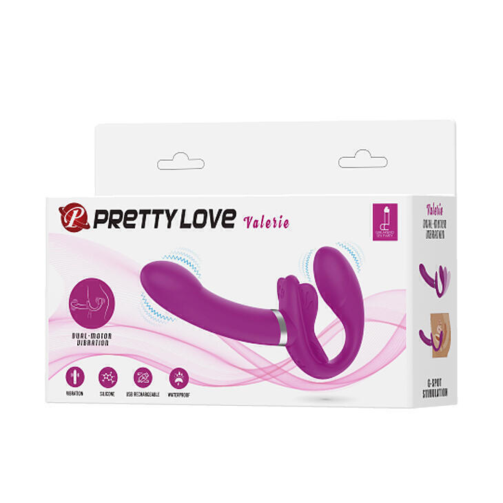 Страпон с вибрацией Pretty Love Valerie, розовый
