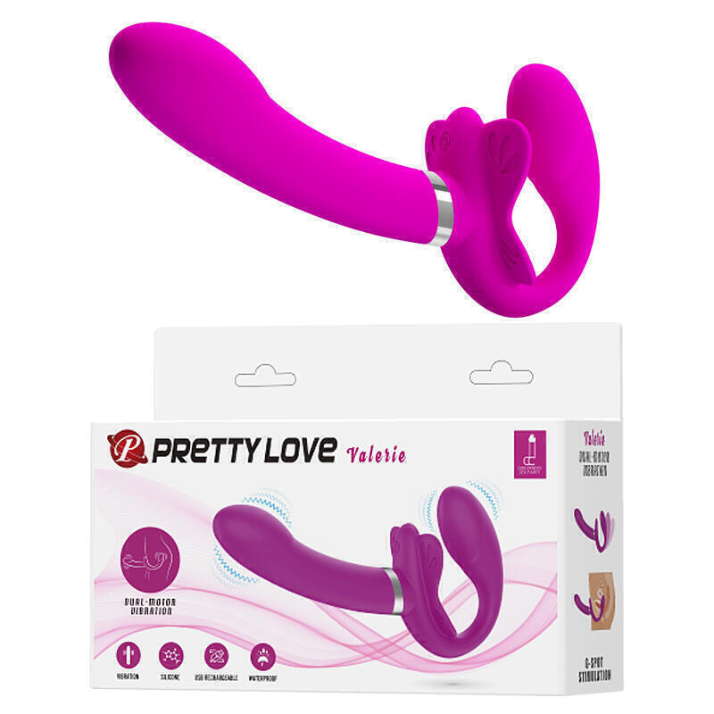 Страпон с вибрацией Pretty Love Valerie, розовый
