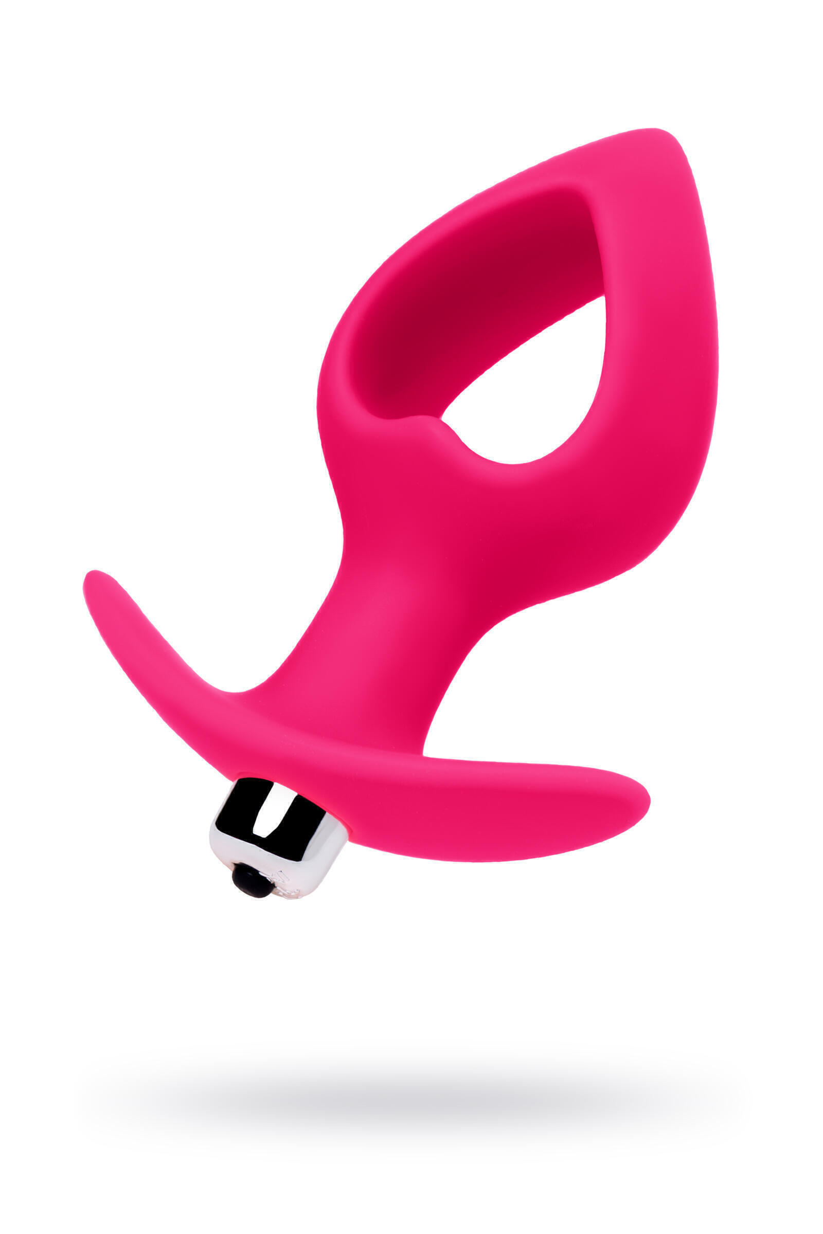 Анальная вибропробка-расширитель Toyfa Popo Pleasure «Сердечко», 5,5 см, розовая