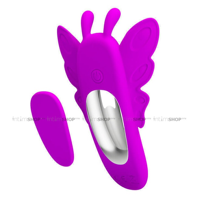 Вибровкладка в трусики с пультом ДУ Baile Aileen, фиолетовый - фото 2