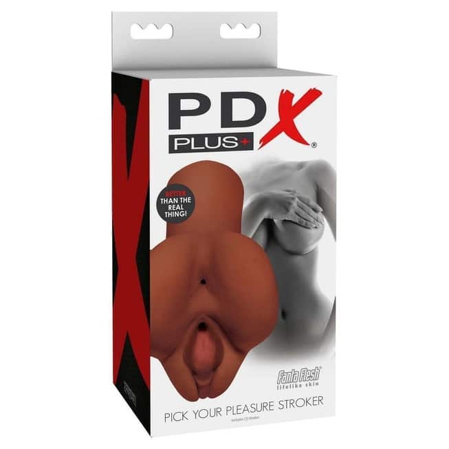 Мастурбатор вагина и анус Pipedream PDX Plus Pick Your Pleasure Stroker, коричневый от IntimShop