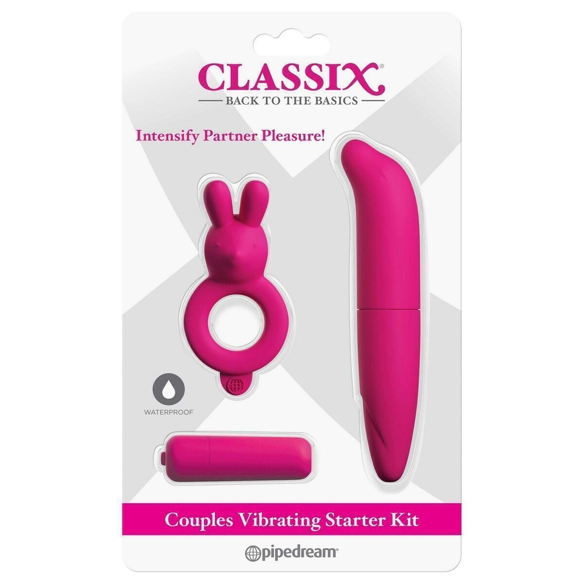 Стартовый набор для пар Pipedream Classix Couples Vibrating Starter Kit, розовый