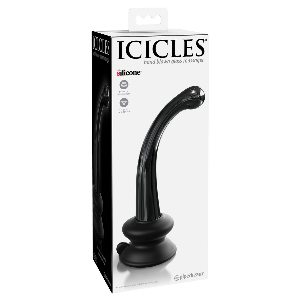 Стимулятор Pipedream Icicles на съемной присоске 15.5 см, черный