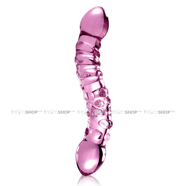 фото Стеклянный стимулятор Pipedream Icicles No. 55 Clear, розовый