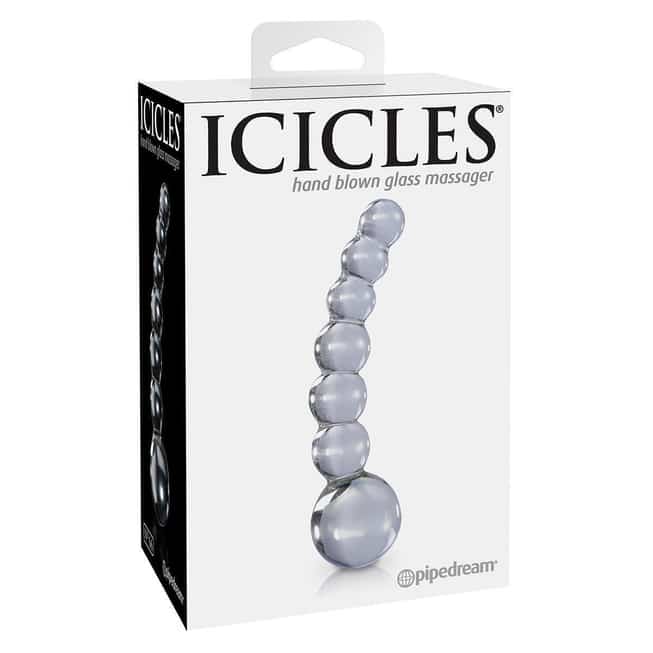 Стеклянный стимулятор Pipedream Icicles No. 66 Clear, бесцветный от IntimShop