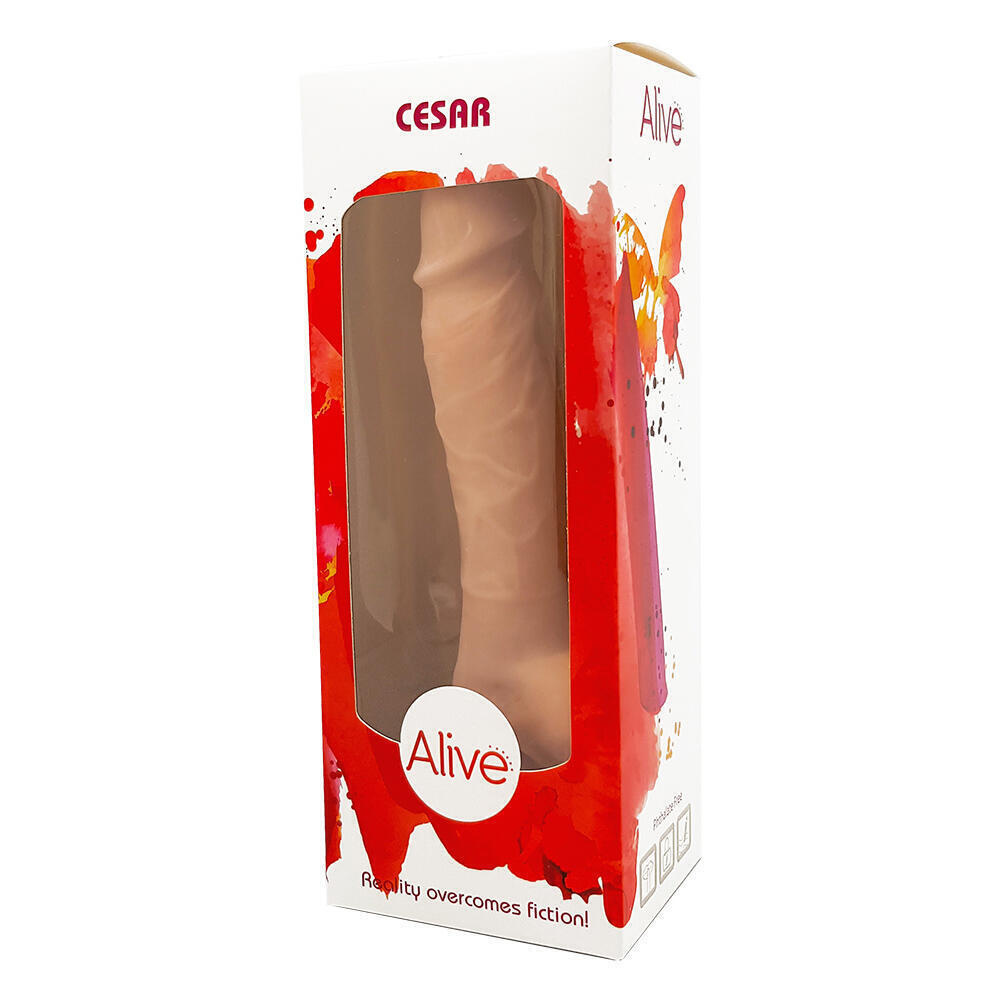 Фаллоимитатор с мошонкой Adrien Lastic Cesar 17.5 см, телесный