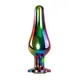 Набор анальных пробок Evolved Rainbow Metal с разноцветным кристаллом, разноцветные