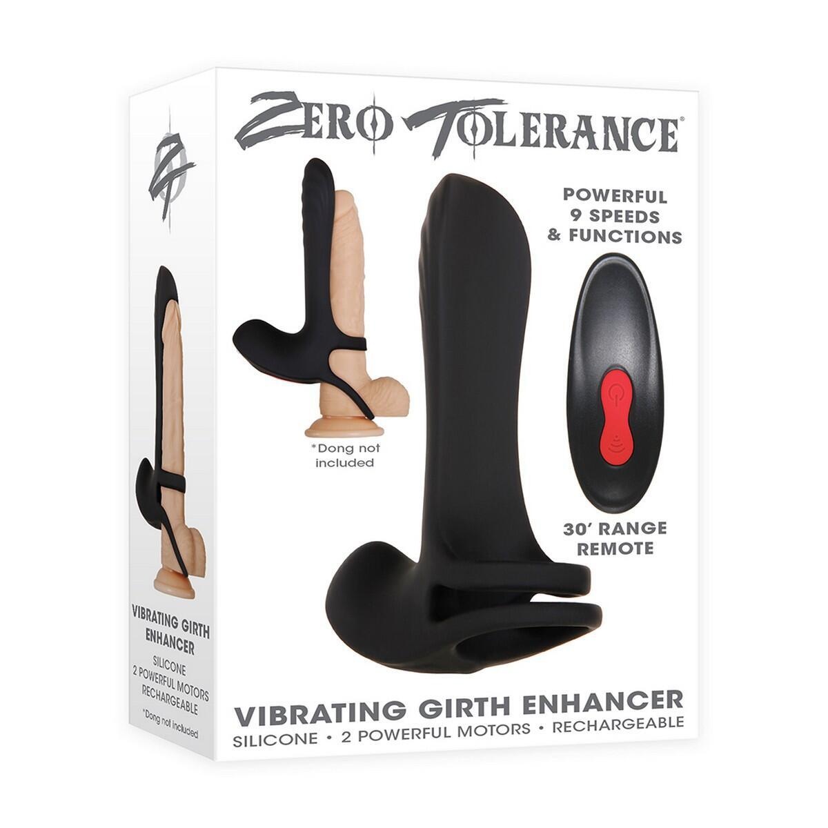 Вибронасадка Evolved Zero Tolerance Vibrating Girth Enhanser с подхватом и пультом ДУ, чёрная