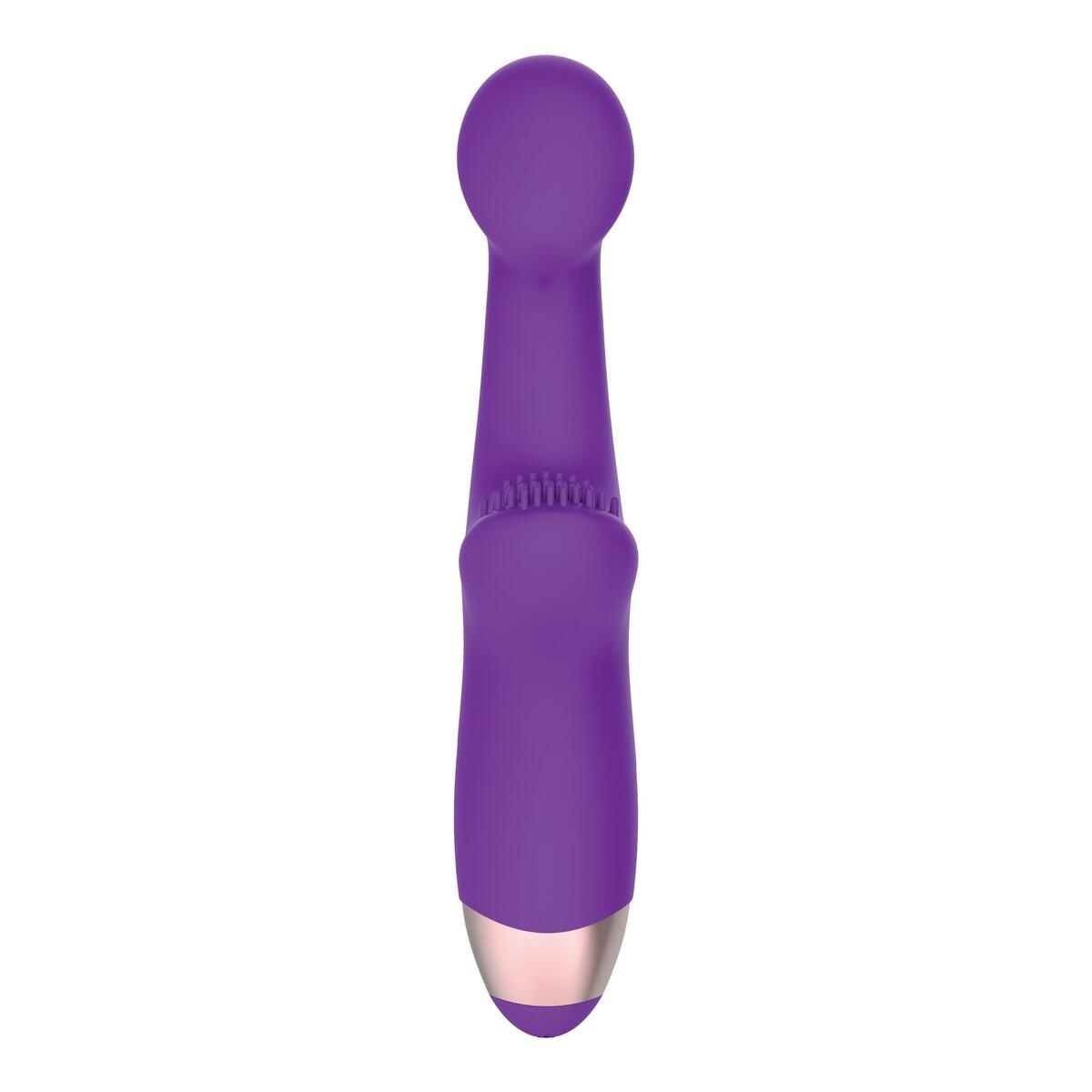 Вибратор-кролик с клиторальной щеточкой Evolved G-Spot Pleaser, фиолетовый