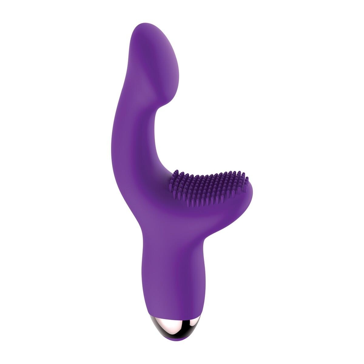 Вибратор-кролик с клиторальной щеточкой Evolved G-Spot Pleaser, фиолетовый