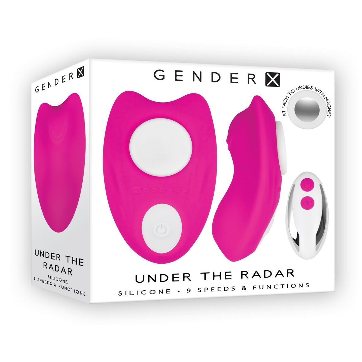 Вибровкладка в трусики Evolved Gender X Under The Radar с пультом ДУ, розовая