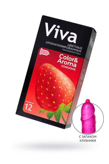 Презервативы Viva цветные ароматизированные, 12 шт