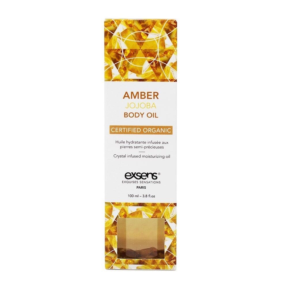 Массажное масло Exsens Sertified Organic Amber Jojoba с кусочками янтаря, 100 мл