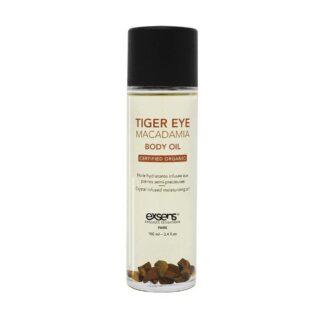 Массажное масло Exsens Sertified Organic Tiger Eye Macadamia с кристаллами тигрового глаза, 100 мл