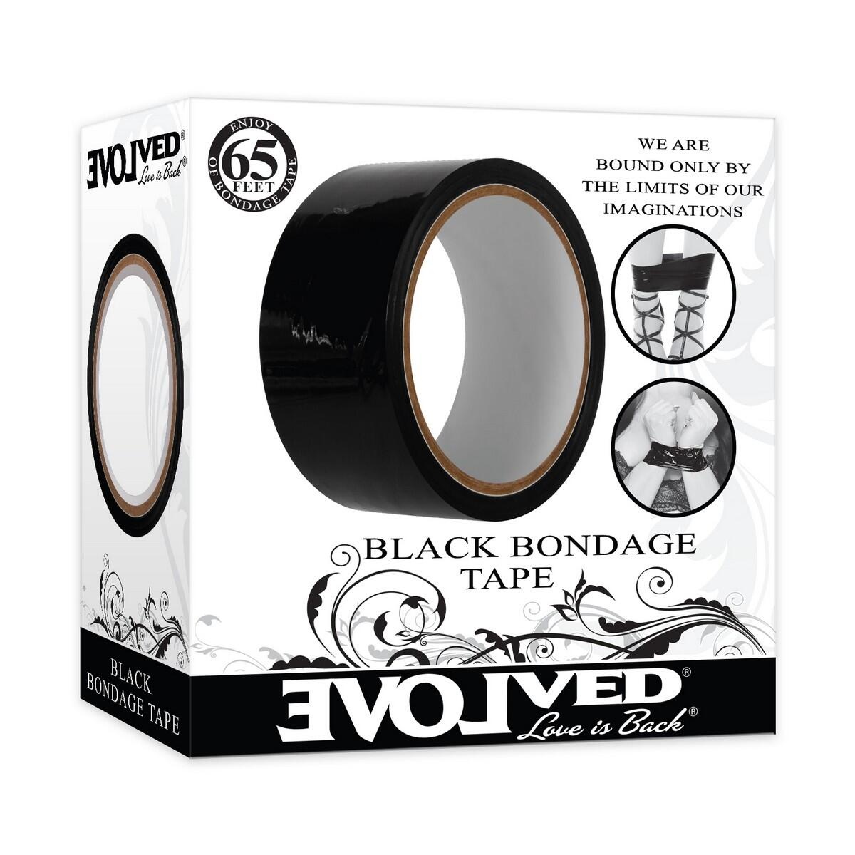 Клейкая лента для фиксации Evolved Bondage Tape 19.5 м, черная