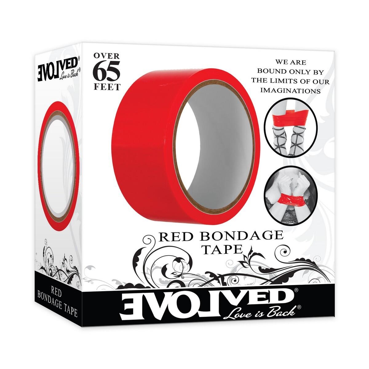 Клейкая лента для фиксации Evolved Bondage Tape 19.5 м, красная