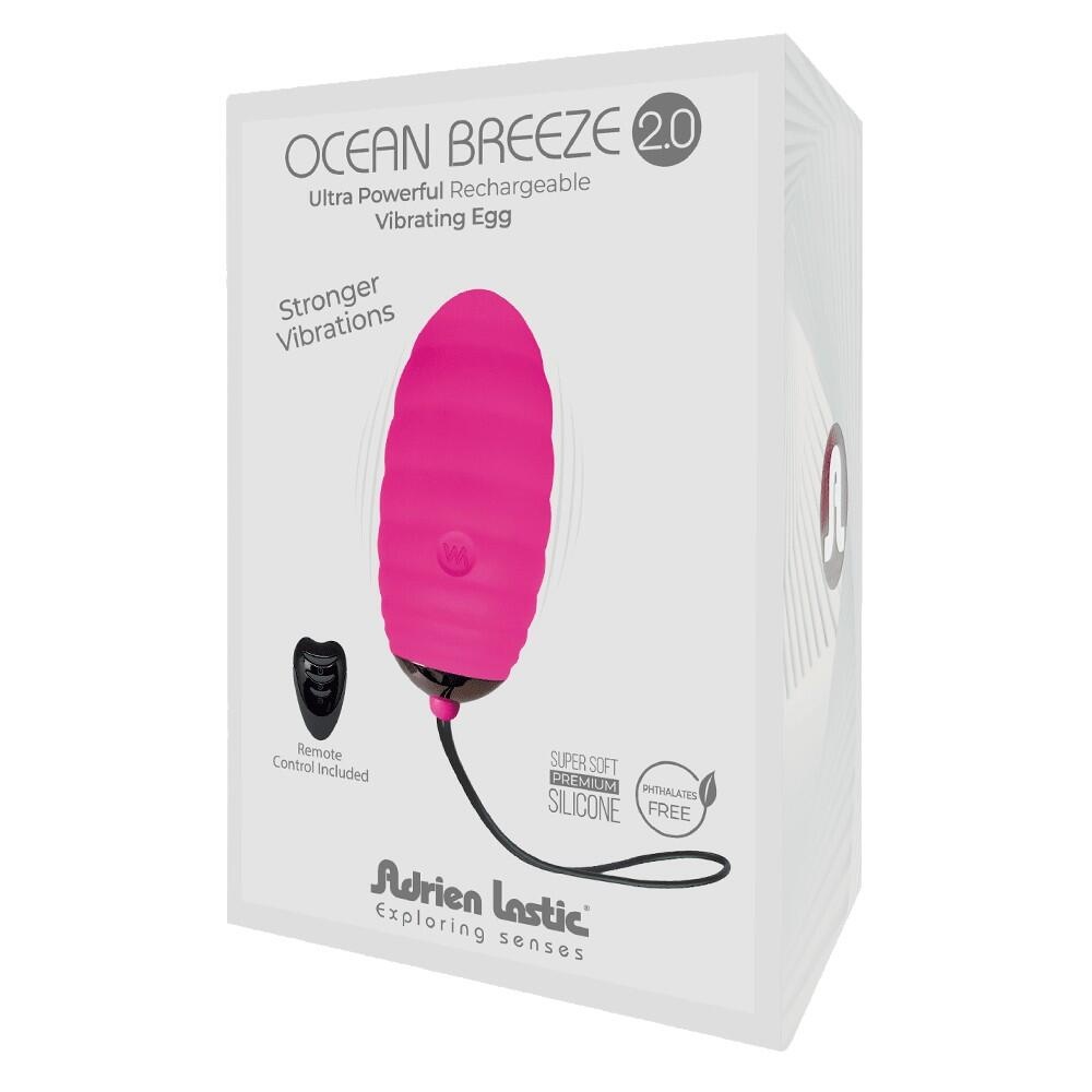Виброяйцо Adrien Lastic Ocean Breeze 2.0 с пультом ДУ, розовый