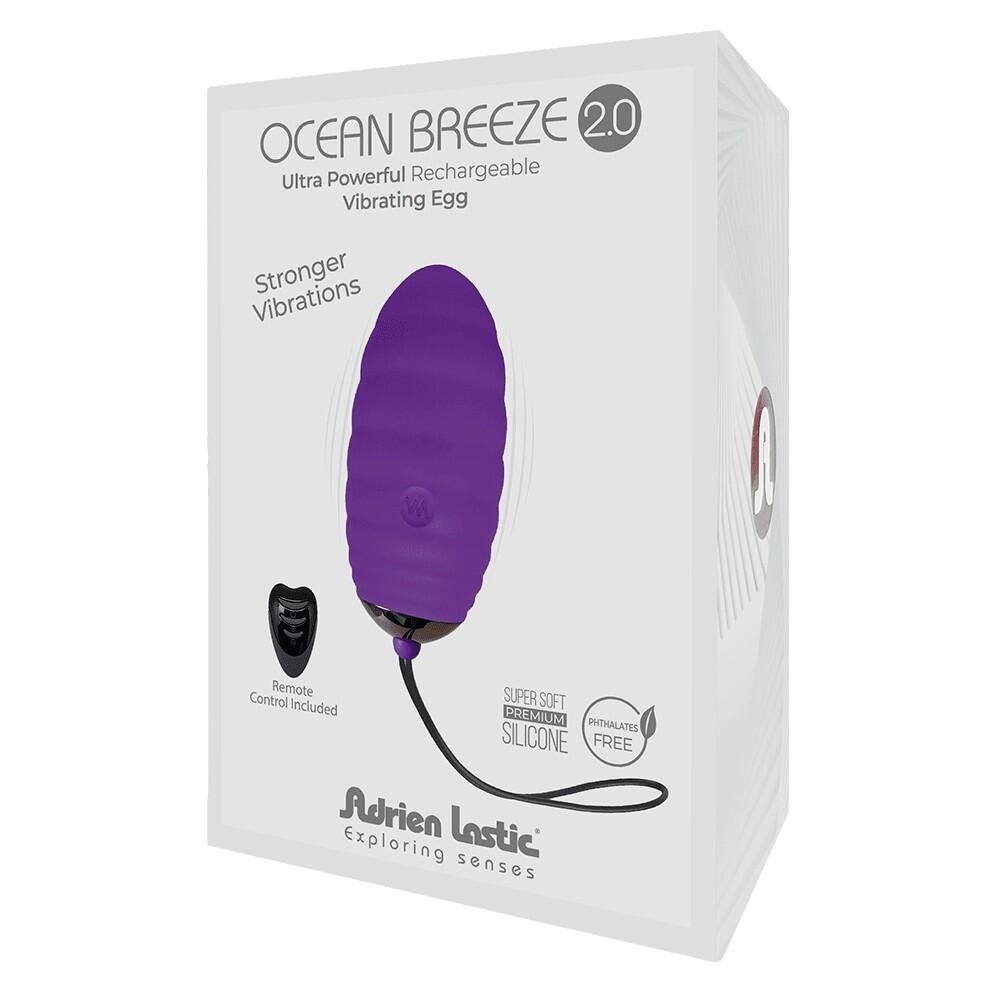 Виброяйцо Adrien Lastic Ocean Breeze 2.0 с пультом ДУ, фиолетовое