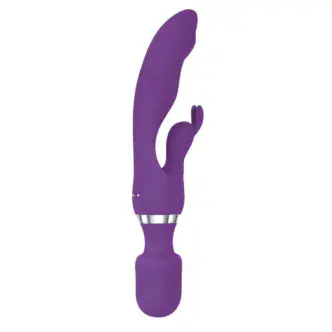 Вибратор-кролик со стимуляцией точки G и массажером 3 в 1 Evolved G Motion Rabbit Wand, фиолетовый