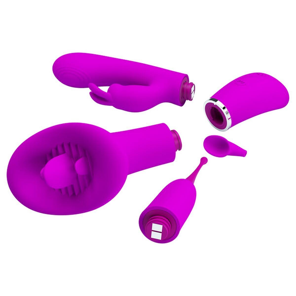 Набор Pretty Love Thrill Kit со сменными насадками, фиолетовый