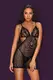 Сорочка Obsessive Millagro chemise, Чёрный, S/M