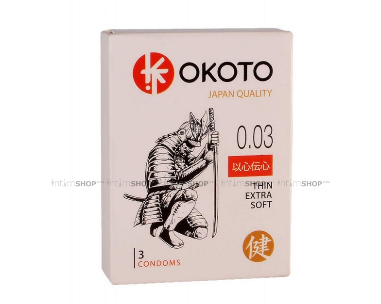 

Презервативы Okoto Thin Extra Soft, 3 шт