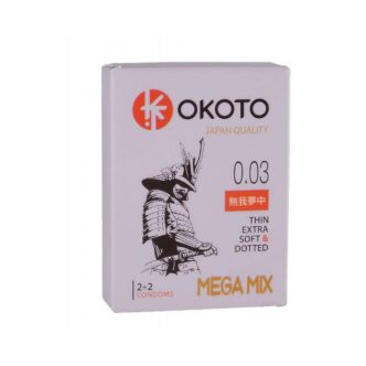 Презервативы Okoto MegaMIX классические + с точечной поверхностью, 4 шт