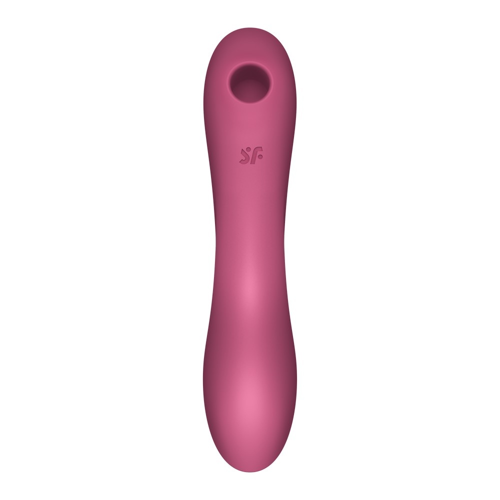 Вакуумно-волновой стимулятор и вибратор для точки G Satisfyer Curvy Trinity 3, красный