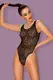 Боди Obsessive B 127 teddy, Чёрный, S/M/L