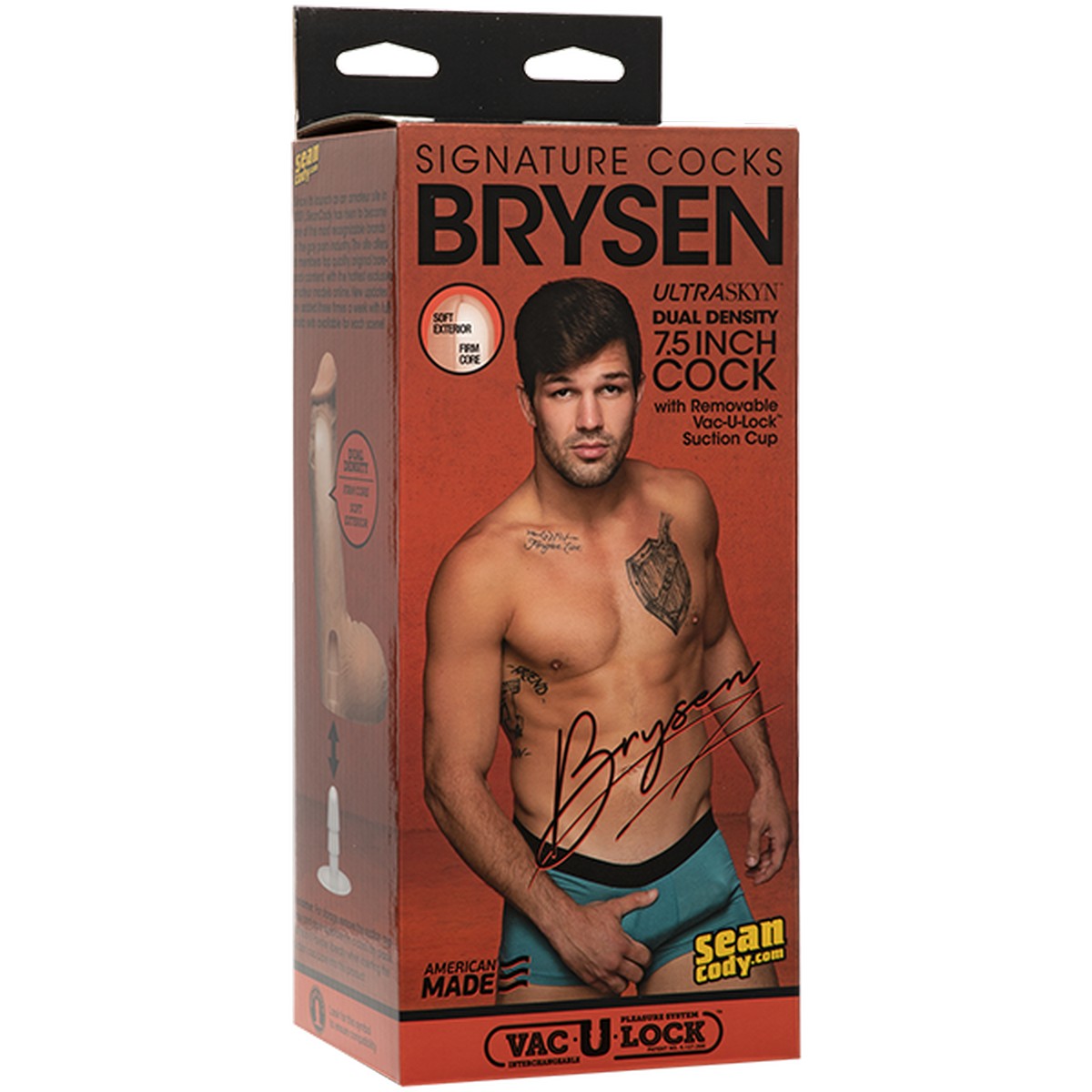 Фаллоимитатор Doc Johnson Signature Cocks Ultraskyn Brysen 19.1 см, телесный