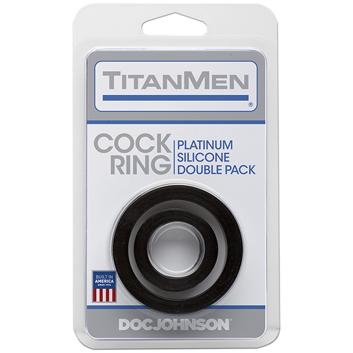 Набор из 2 эрекционных колец Doc Johnson TitanMen, черный