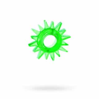 Эрекционное кольцо Toyfa в форме солнца, зеленое