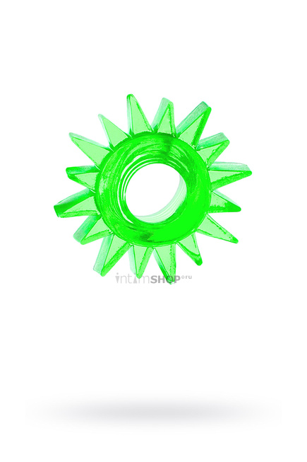 фото Эрекционное кольцо Toyfa в форме солнца, зеленое, купить